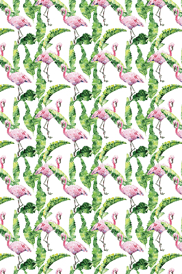 Roller blind for large window Flamingos by the leaves