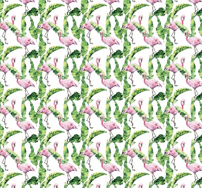 Roller blind for large window Flamingos by the leaves