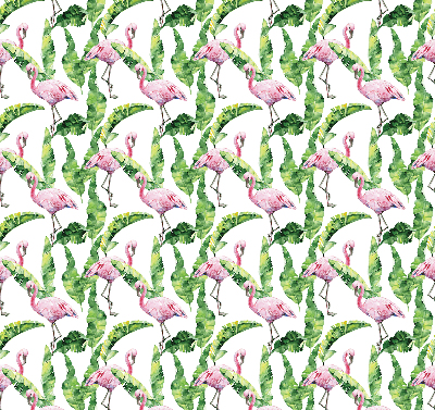 Roller blind for large window Flamingos by the leaves