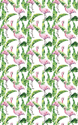 Roller blind for large window Flamingos by the leaves