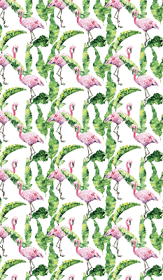 Roller blind for large window Flamingos by the leaves