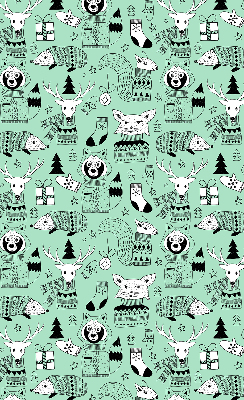 Roller blind for large window Winter animals