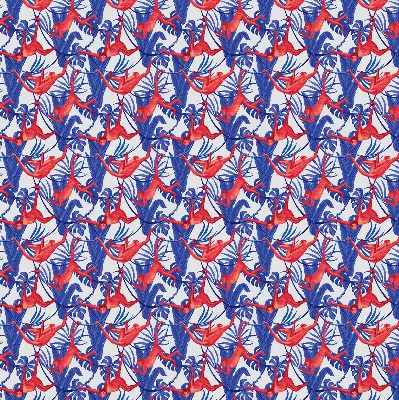 Roller blind for large window red monkeys pattern