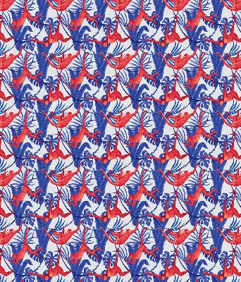 Roller blind for large window red monkeys pattern