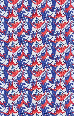 Roller blind for large window red monkeys pattern