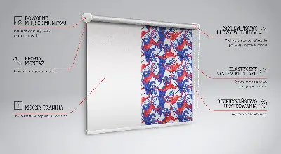 Roller blind for large window red monkeys pattern
