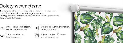 Fabric roller blind Tropical plants