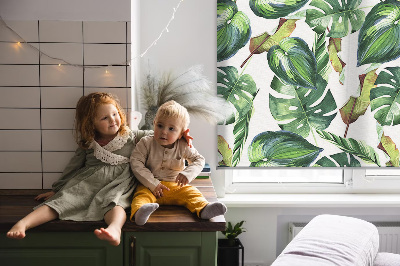 Fabric roller blind Tropical plants