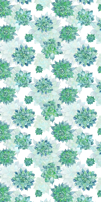 Modern roller blind Green flowers