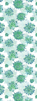 Modern roller blind green flowers design