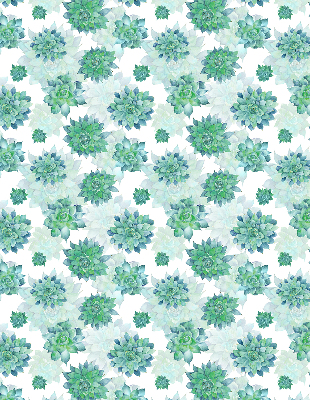 Modern roller blind green flowers design