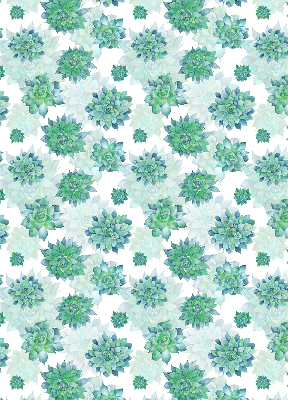 Modern roller blind Green flowers