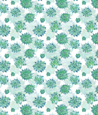 Modern roller blind Green flowers