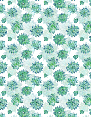 Modern roller blind Green flowers