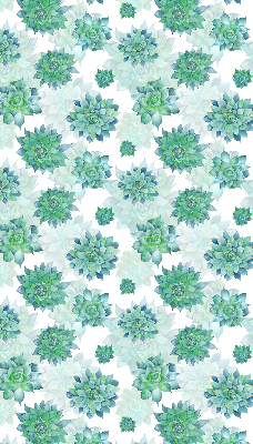 Modern roller blind Green flowers