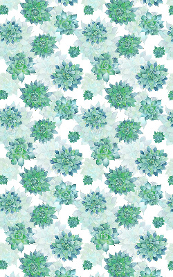 Modern roller blind Green flowers