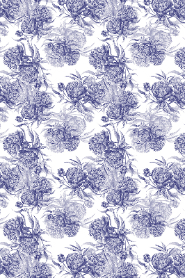 Roller blind for large window Blue bouquet