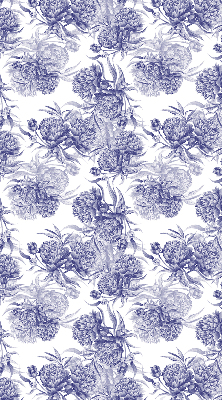 Roller blind for large window Blue bouquet