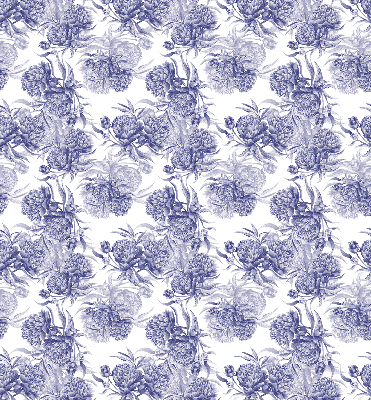 Roller blind for large window Blue bouquet