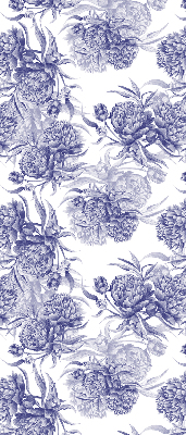 Roller blind for large window Blue bouquet