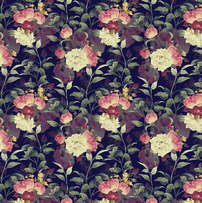 Fabric roller blind Flowers