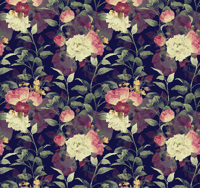Fabric roller blind Flowers