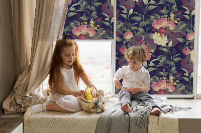 Fabric roller blind Flowers