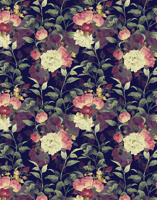 Fabric roller blind Flowers