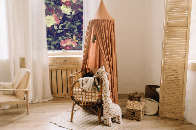 Fabric roller blind Flowers