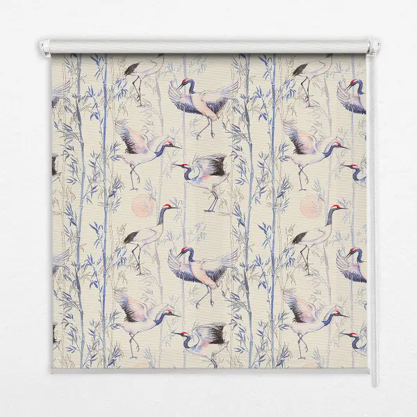 Roller blind modern Herons design