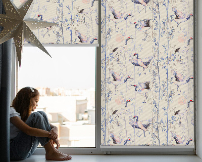 Modern roller blind Herons