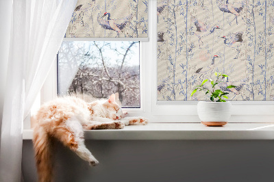 Modern roller blind Herons