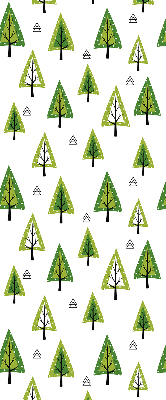Roller blind for large window Drawn forest