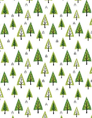 Roller blind for large window Drawn forest