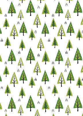 Roller blind for large window Drawn forest