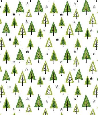 Roller blind for large window Drawn forest