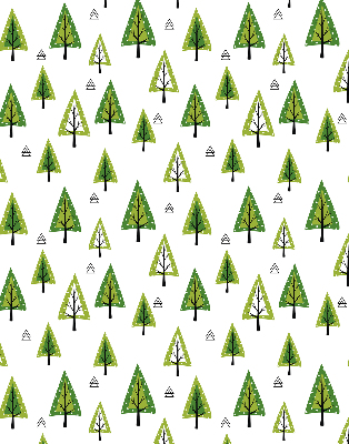 Roller blind for large window Drawn forest