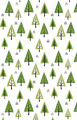 Roller blind for large window Drawn forest