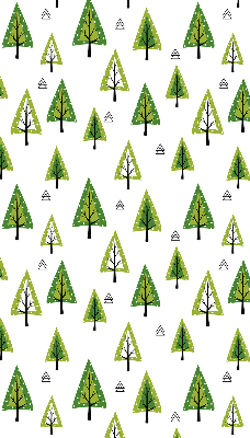 Roller blind for large window Drawn forest