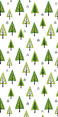 Roller blind for large window Drawn forest