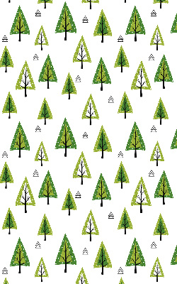 Roller blind for large window Drawn forest