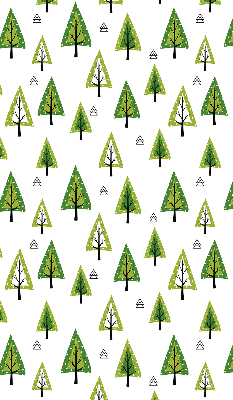 Roller blind for large window Drawn forest