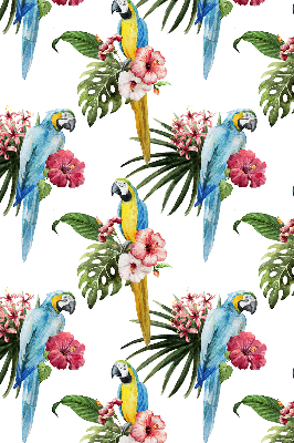 Roller blind for large window Parrot on flowers