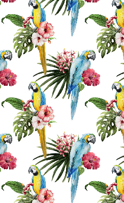 Roller blind for large window Parrot on flowers