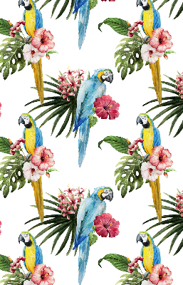 Roller blind for large window Parrot on flowers