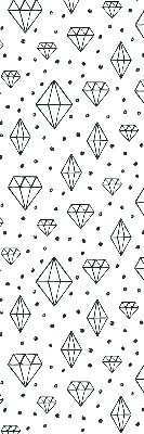 Modern roller blind Drawn diamonds
