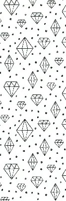 Modern roller blind with a drawn diamonds pattern