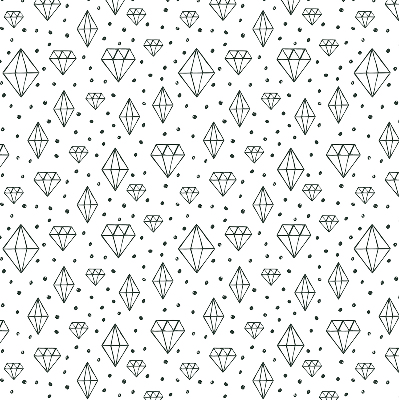 Modern roller blind Drawn diamonds