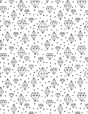 Modern roller blind Drawn diamonds