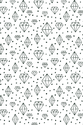 Modern roller blind Drawn diamonds